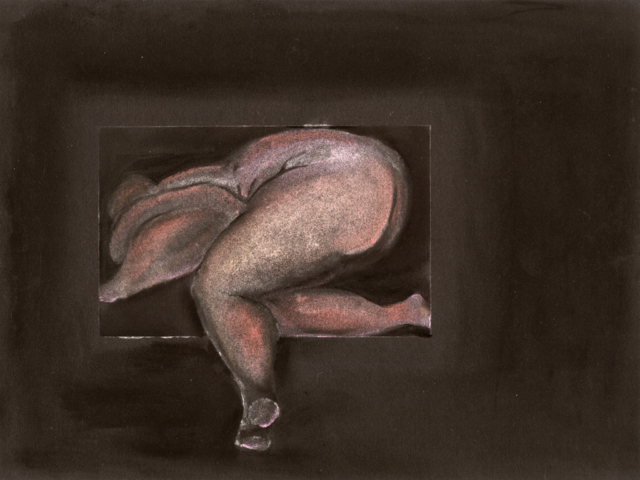 in/out, 9 x 12 unframed, original chalk pastel on paper, $125 ($150 with frame), prints available to order
